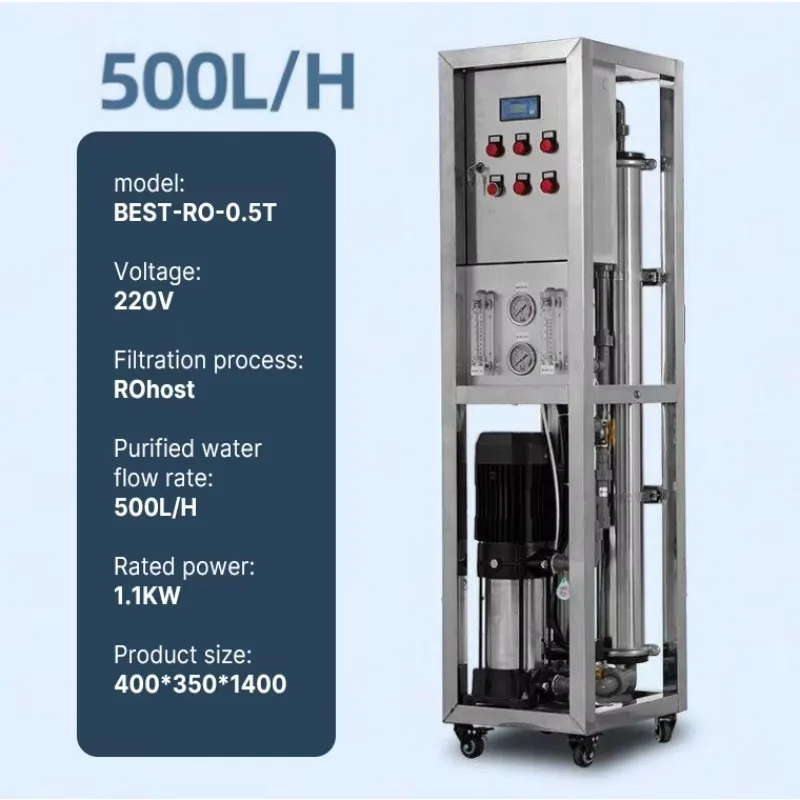 Custom Wholesale Stainless Steel RO Purification Water Treatment System Reverse Osmosis Pump Filtration 250LPH-1000LPH BEST
