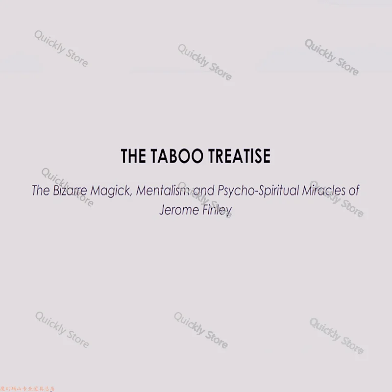 2025 Taboo Treatise by Jerome Finley - Magic tricks (Instant Download)