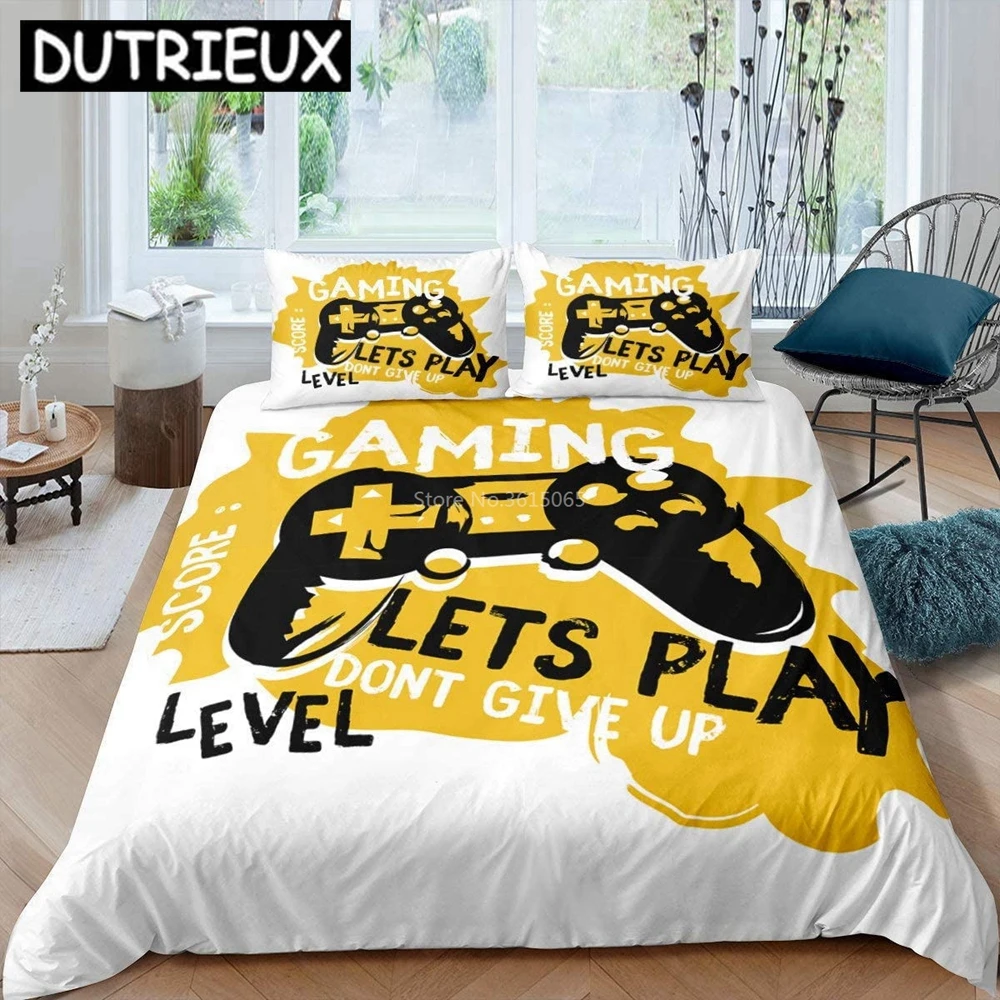 

Креативный геймпад с рисунком постельного белья, постельное белье, комплект пододеяльников с героями мультфильмов и наволочкой, постельное белье Twin Full Queen King