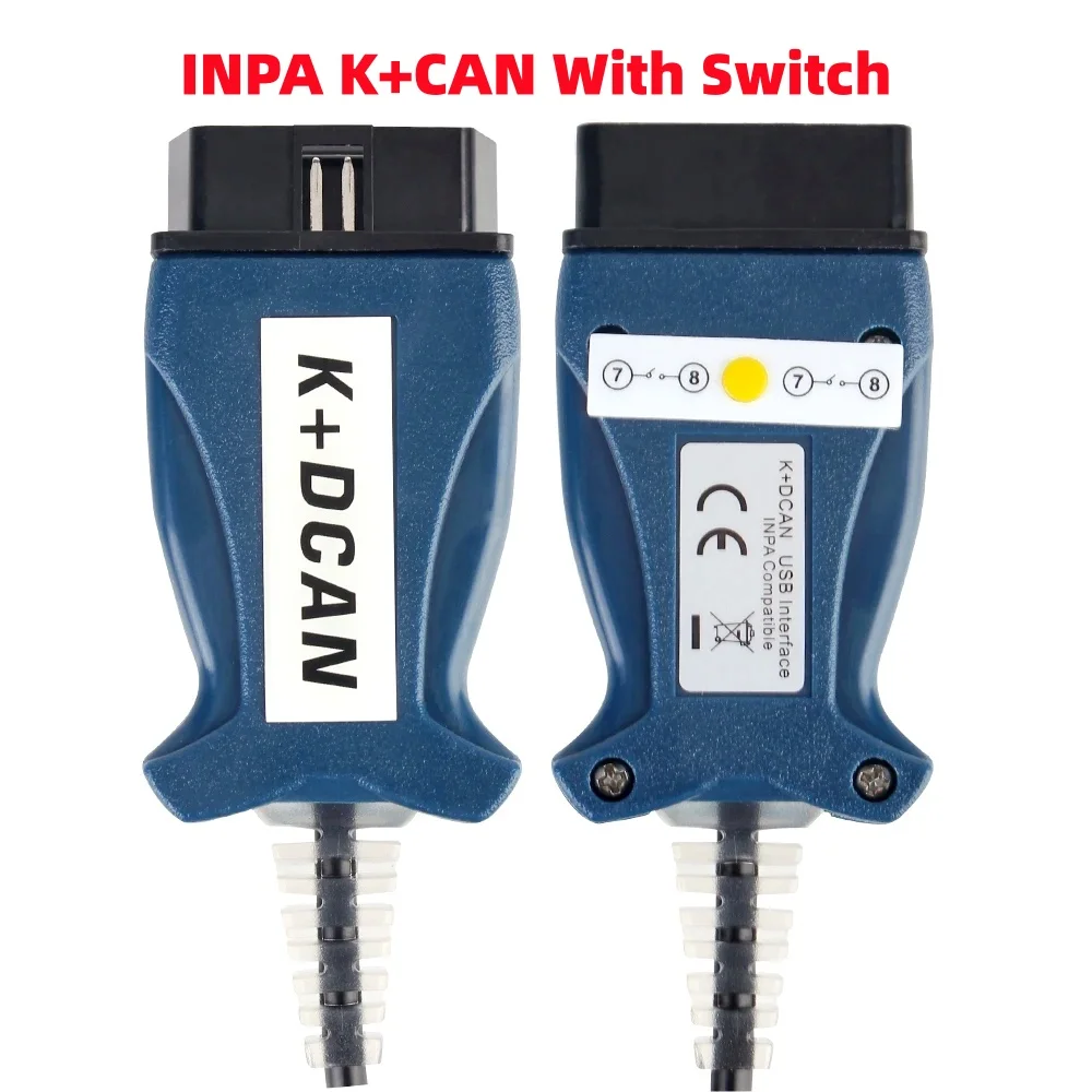 FTDI Chip for B-MW INPA K+CAN OBD2 Scanner Tool With Switch USB Interface Car Diagnostic Tool  Car Cable