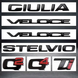 Car Sticker ABS Rear Trunk Words Logo Decals For Alfa Romeo Giulia Stelvio Veloce Q2 Q4 TI Badge Emblems Parts Accessories