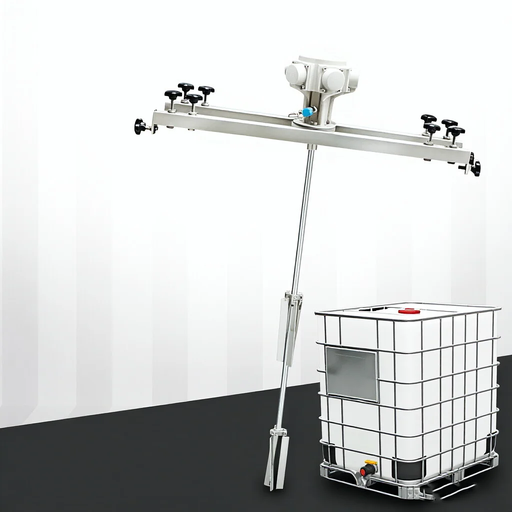 IBC Tote Pneumatic Mixer Adjustable Speed Air-Driven Liquid Agitator For Chemical Pesticide Paint Solvent Dispersion Machine