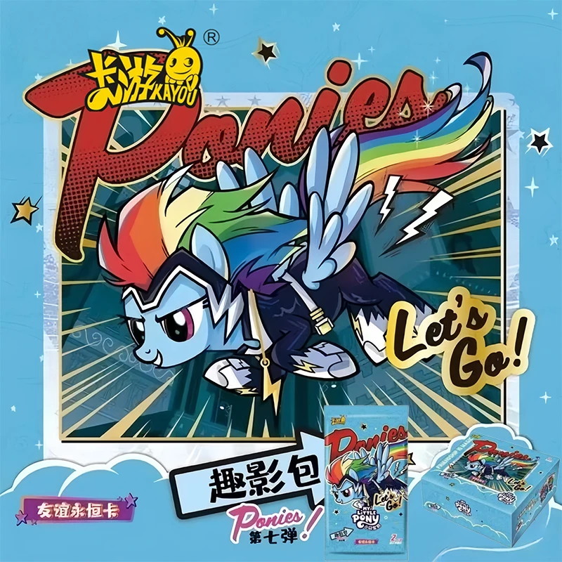 

Kayou My Little Pony Cr Epic Gold Foil Collection Card Vol.7 Fun Shadow Pack Anime Game Toy Birthday Gift For Kids Collectors