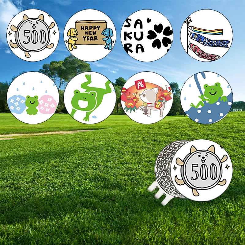 magnetic clip for cute and fun golf caps with movable markers, golf accessories and equipment, perfect decorative gifts，icons