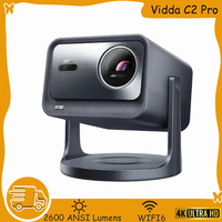Vidda C2 Pro Smart Projector 2600 CVIA Lumen Auto focus Home Theater Projector 2000:1 Contrast 2*10W Speaker Portable Projector
