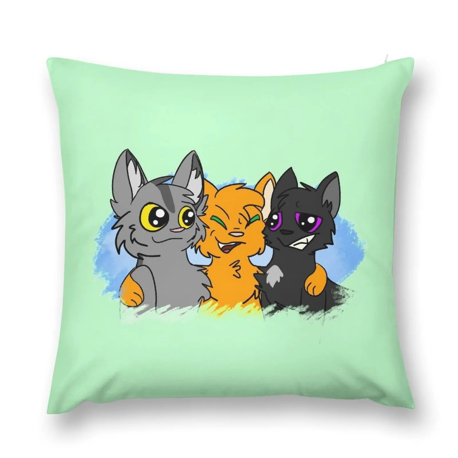 

Firepaw's friends Throw Pillow Cushion Cover For Sofa sleeping pillows pillow