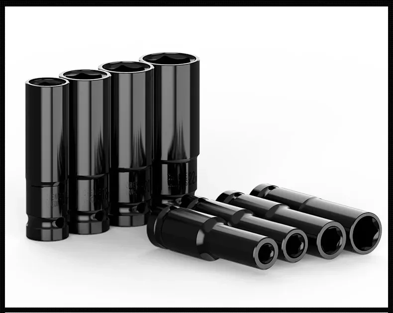 Lengthened electric wrench sleeve set screw nut electric hand drill hexagon socket wind gun socket head 8-32mm