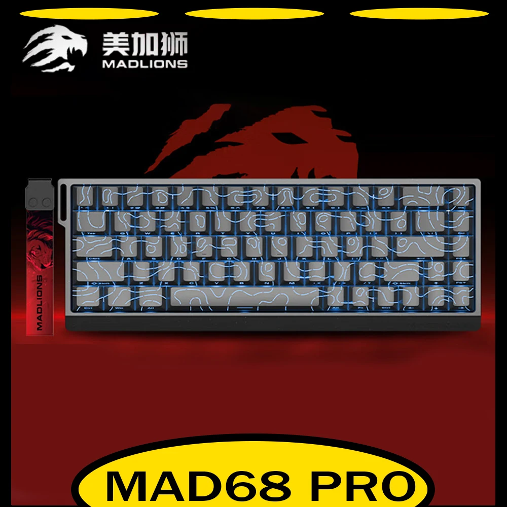 

Механическая клавиатура Madlions Mad68 Pro, магнитный переключатель, проводная RGB, клавиатура по индивидуальному заказу для ПК, аксессуары для киберспорта и геймера, подарок