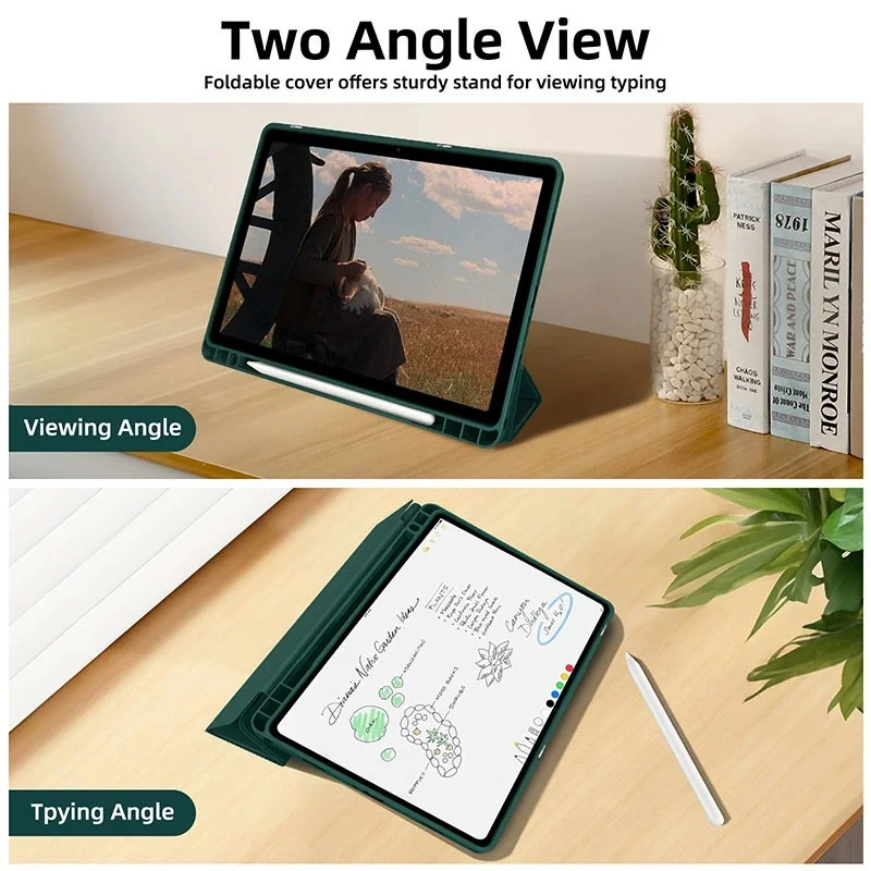 Für Galaxy Tab A9 A9+ 8,7 11 Zoll TPU Dreifach-Falthülle mit Magnetständer Stoßfeste Schlaf-/Aufwach-Funktion – Detail 5