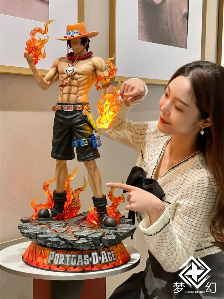 73cm Large One Piece Gk Ace Figure Third Anniversary 1/3 Ace Super Huge Collect Action Figurine Statue Anime Peripheral Gift