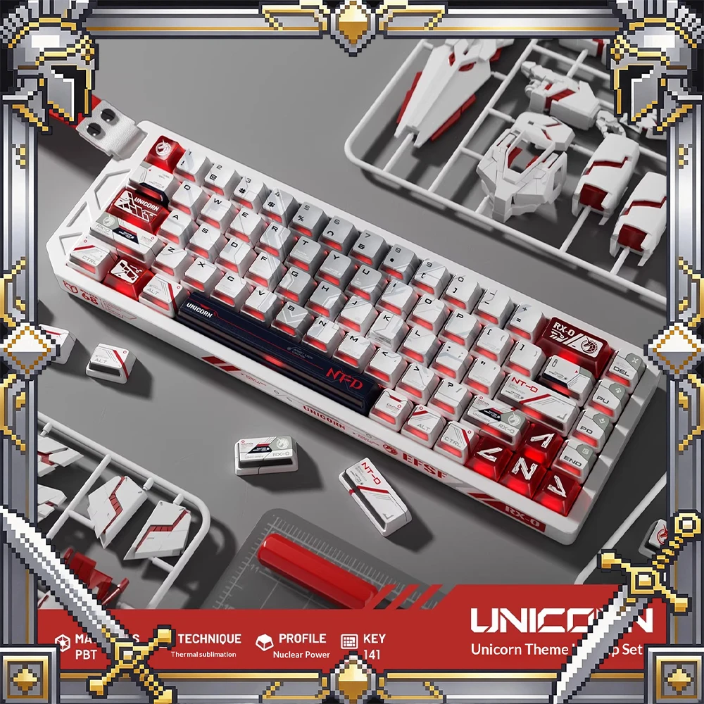 PIIFOX DZS-HDL PC Keycaps Fog Permeable Keycap PBT All-over Sublimation Keyboard Keycaps Customized PC Accessories Gifts