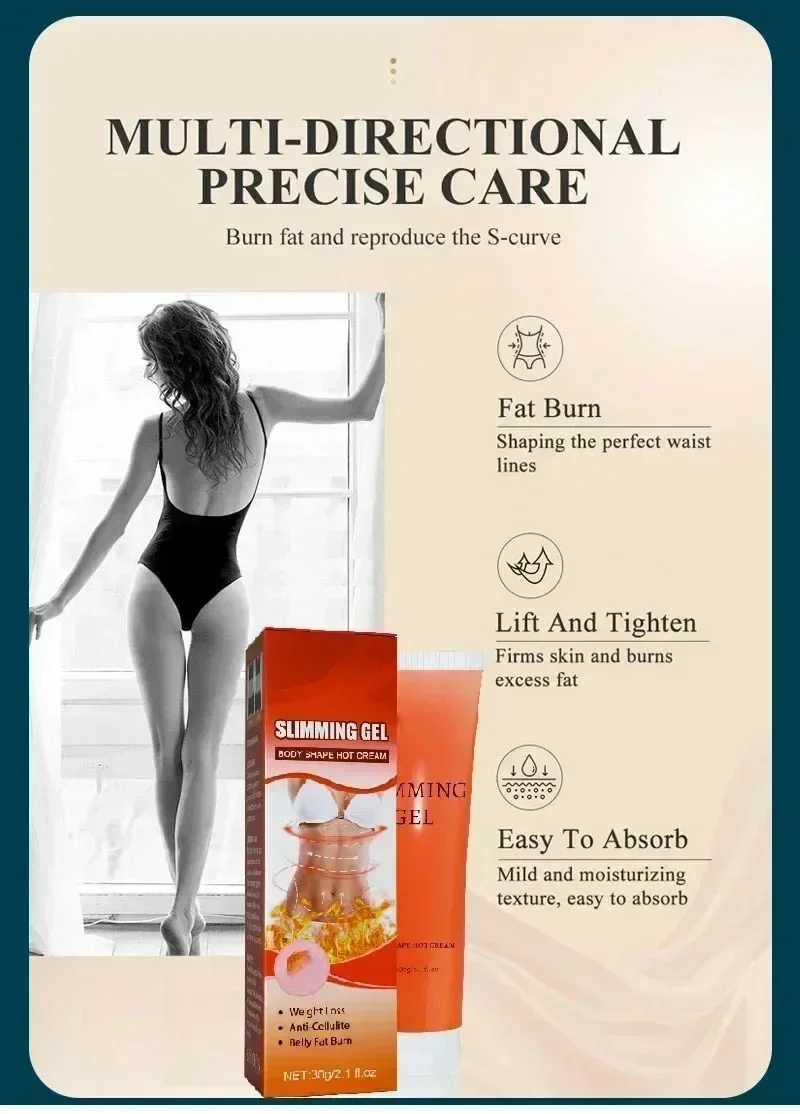 Fat Burning Belly Gel para homens e mulheres, emagrecimento, Full Body Sculpting, rápido