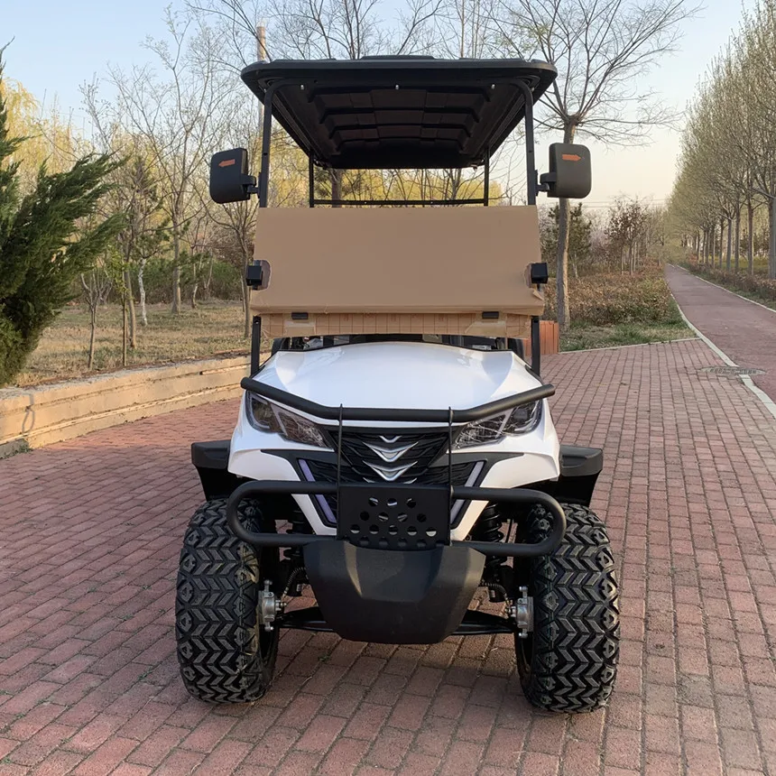 Electric Vehicle Street Legal Customized Airport Bus 6-Seater Electric Golf Cart Sightseeing Bus 48V72V Lithium Battery Lift Kit