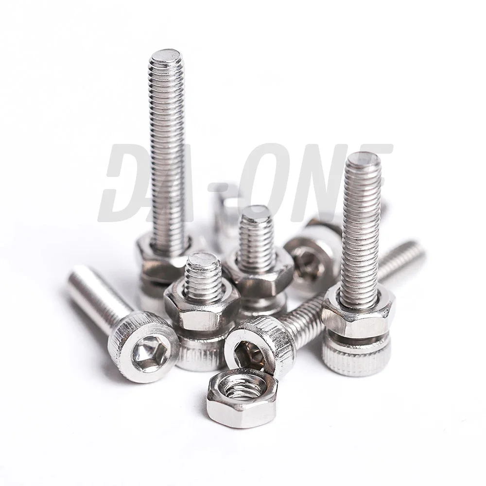 Hex Socket Head Cap Screws Assortment up to 720pcs M2 M2.5 M3 M4 M5 DIN912 Stainless Steel Metric Allen Bolts Nuts Kit with Case