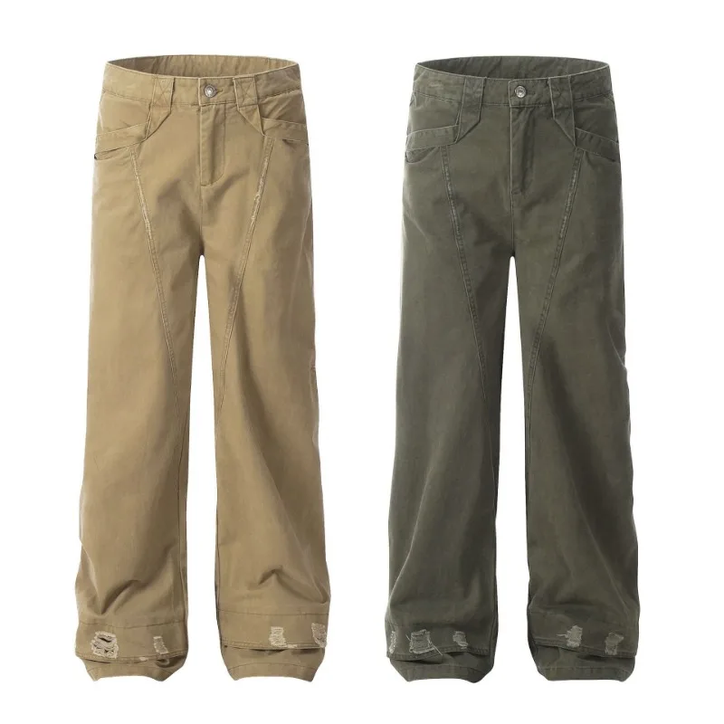 OU FL – pantalon Cargo 100 coton pour femme, vêtement de marque tendance, Vintage, Baggy, Staraight, Y2k, automne