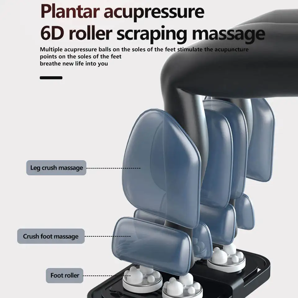 4D Zero Gravity Massage Chair Full Body Synthetic Leather Recliner for Home Office Salon Use