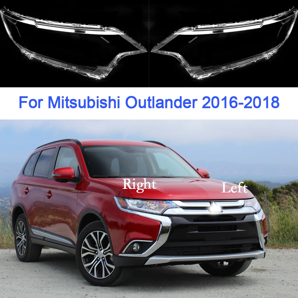 For Mitsubishi Outlander 2016 2017 2018 Headlight Glass Transparent PVC Lens Cover Lampshade Replace Lamp Car Accessoires