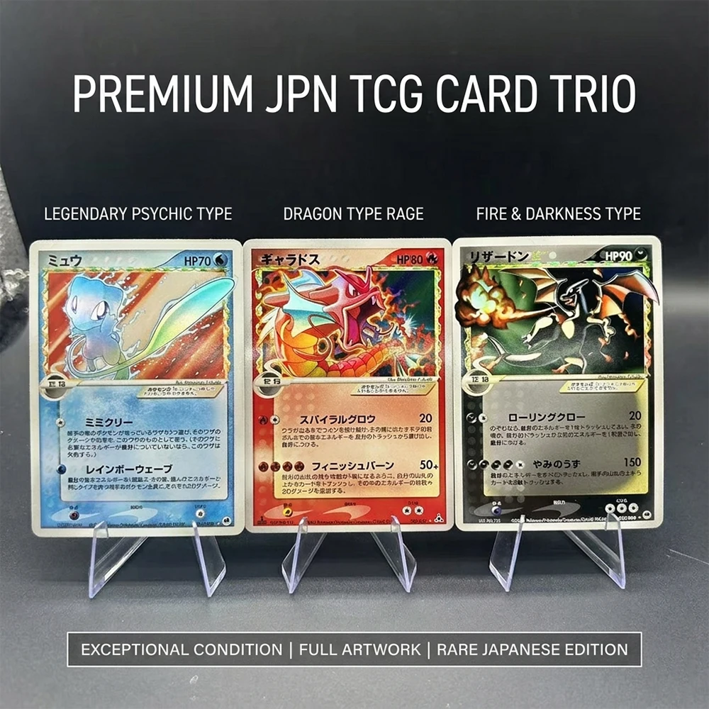 

DIY PTCG Collection Card 2006 Mew Gold Star 015/068 Delta Card Charizard Gold Star Gyarados Japanese Holo Vintage Foil Card Gift