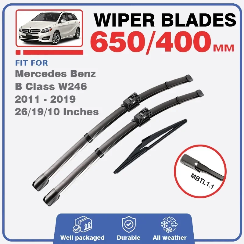 

Front / Rear Wiper Blade For Mercedes Benz B Class Klasse W246 2011 - 2019 Windscreen Windshield Accessories B180 B200 B220 B250