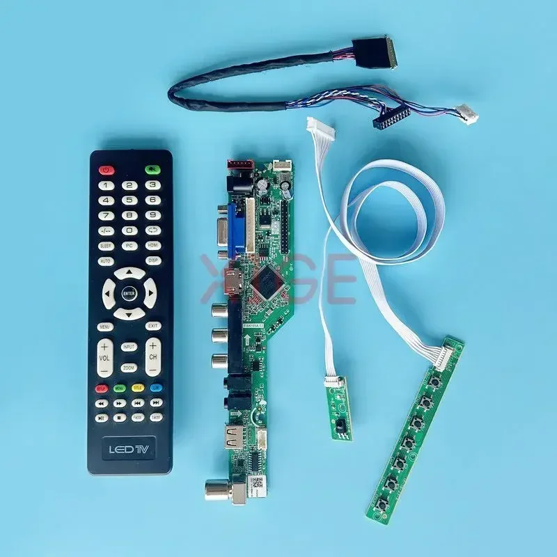 

Для BP101WX1-200 BP101WX1-206 плата контроллера драйвера 1280x800 10,1 "HDMI + VGA + AV + USB аналоговый ТВ экран ноутбука 40-контактный комплект LVDS DIY