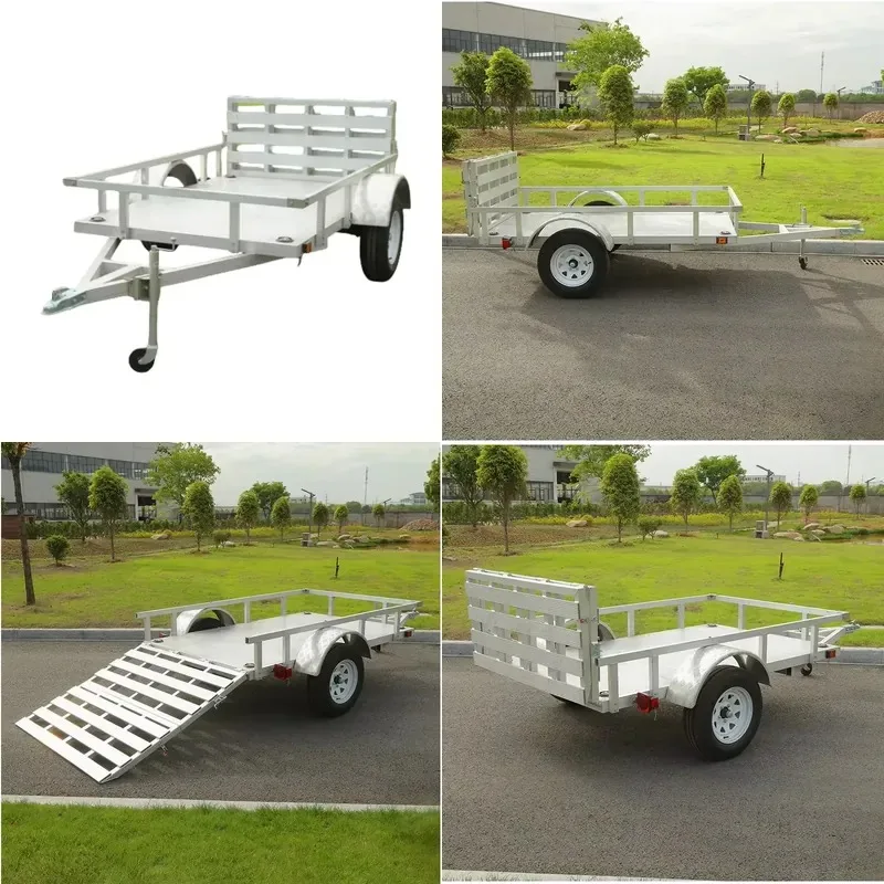 Aluminum Utility Auto ATV Trailer 5x8 5x10 6x12 7x14 Max Payload 3500 Lbs Parts Accessories