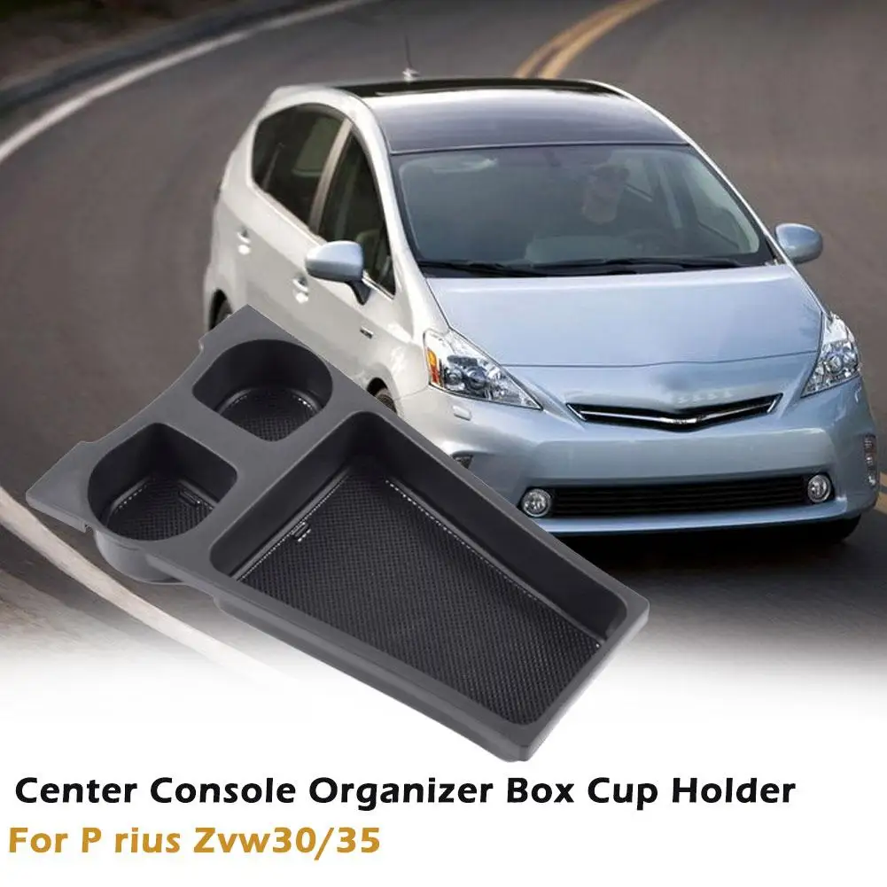 1pcs For Prius P Rius Zvw30/35 Armrest Storage Box Car Interior Miscellaneous Storage Auto Phone Water Cup Stora X9v1