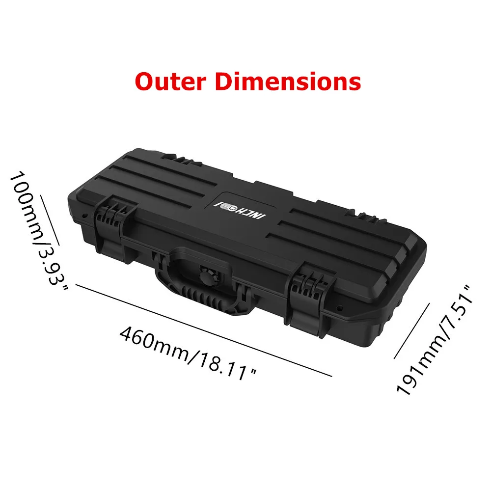 Plastic Hard Case With Foam Internal 420x130x90mm Tool Case Toolbox Protective Waterproof Tool Box Outdoor Handheld Carry Case