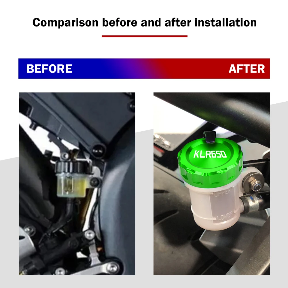 For Kawasaki KLR650 KLR 650 1984-2015 2014 2013 2012 2011 2010 2009 2008 Motorcycle Oil Tank Cap Brake Fluid Reservoir Cover