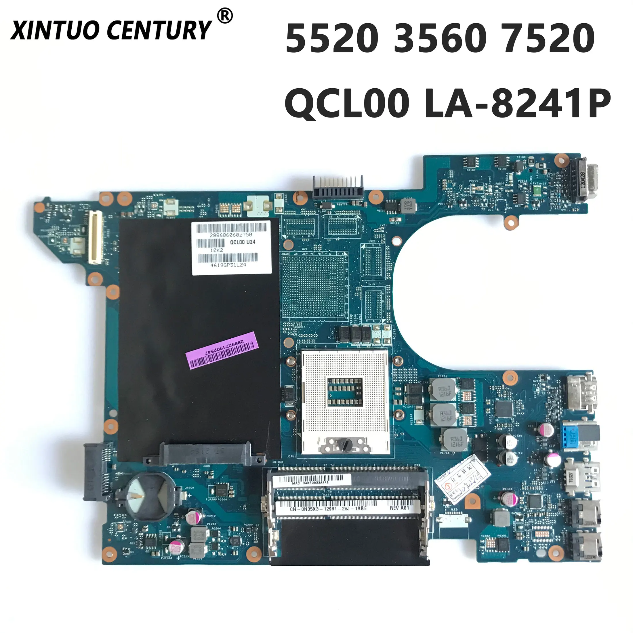 

QCL00 LA-8241P Laptop Motherboard for DELL Inspiron 15R 5520 3560 7520 Laptop Motherboard DDR3 100% Test Work