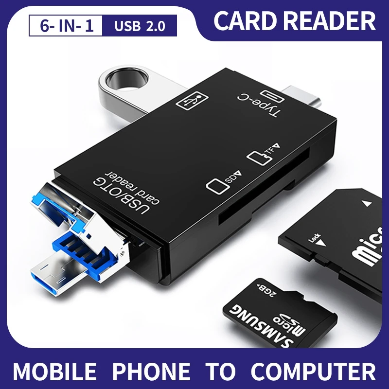 Card Reader USB 2.0 Type C Mircor Usb To SD Micro SD TF Memory Card Adapter For PC Laptop Accessories Cardreader Card Reader