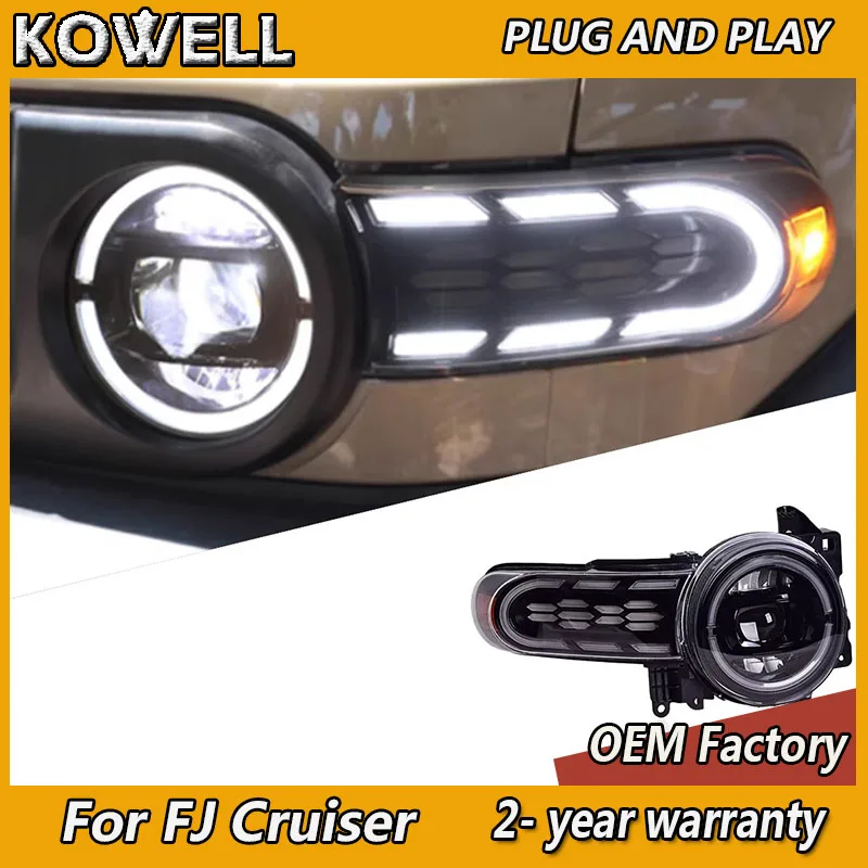 

Car Styling for Toyota FJ Cruiser Head Lamps 2007-2020 FJ Cruiser Headlight DRL Turn Signal Low High Beam Projector Lens