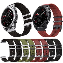 Military durable nylon strap suitable for Garmin Fenix7X Pro/5X/6 nylon weaving, suitable for Fenix5/6/7/Instinct replacement