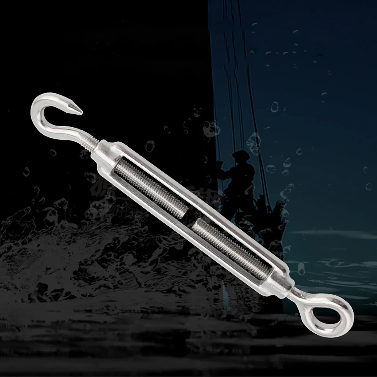 1 Uds A2 304 gancho de acero inoxidable y tensor de ojo tensor de tensión de cuerda de alambre M4 M5 M6 M8 M10 M12 M14 M16 M18 M20