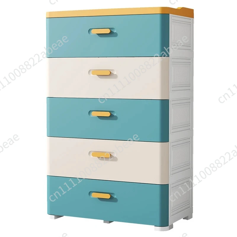 Thickened Drawer Storage Cabinet, Multi-Layer PP Organizer, Silent-Wheel Bedside Cabinet, Modern Large-Capacity Home Storage Box