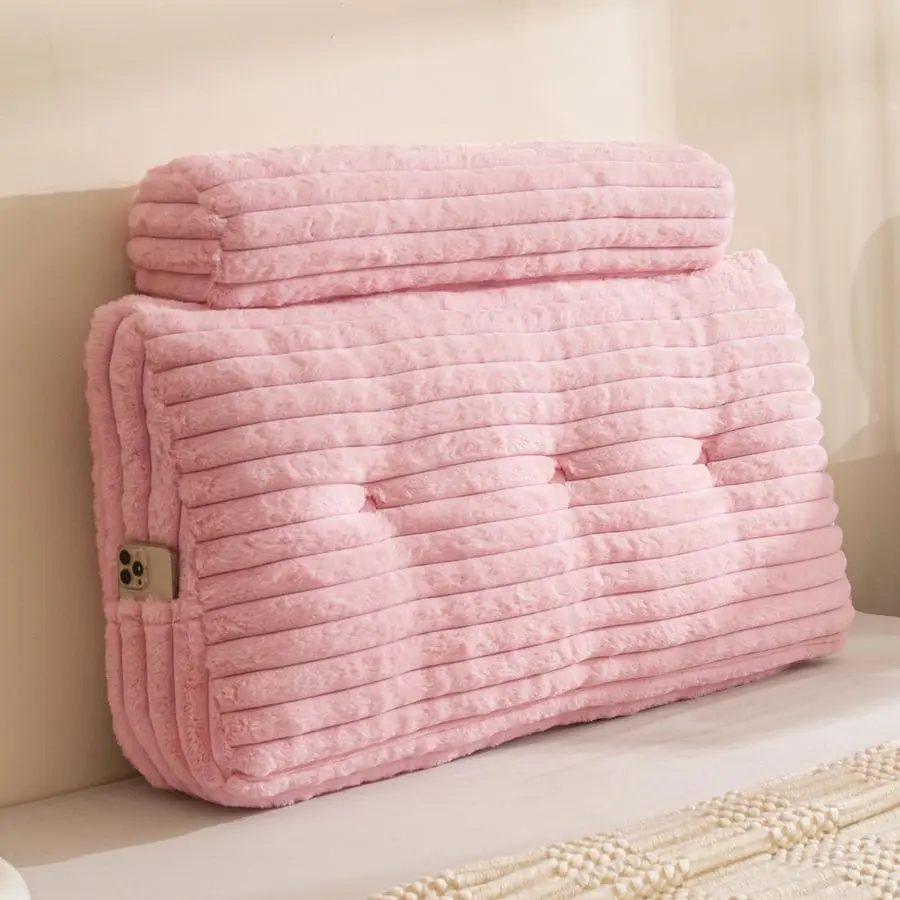 

Треугольная подушка-клин для изголовья кровати с цилиндрической подушкой и наполнителем из пены с эффектом памяти, подушки для дивана для сидения, чтения или отдыха