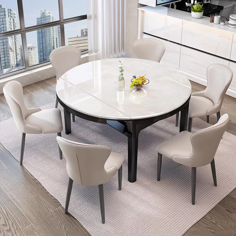 

/Marble Mobile Dining Table Side Restaurant Conference Kitchen Study Dining Table Gaming Mesas De Comedor Commercial Furniture