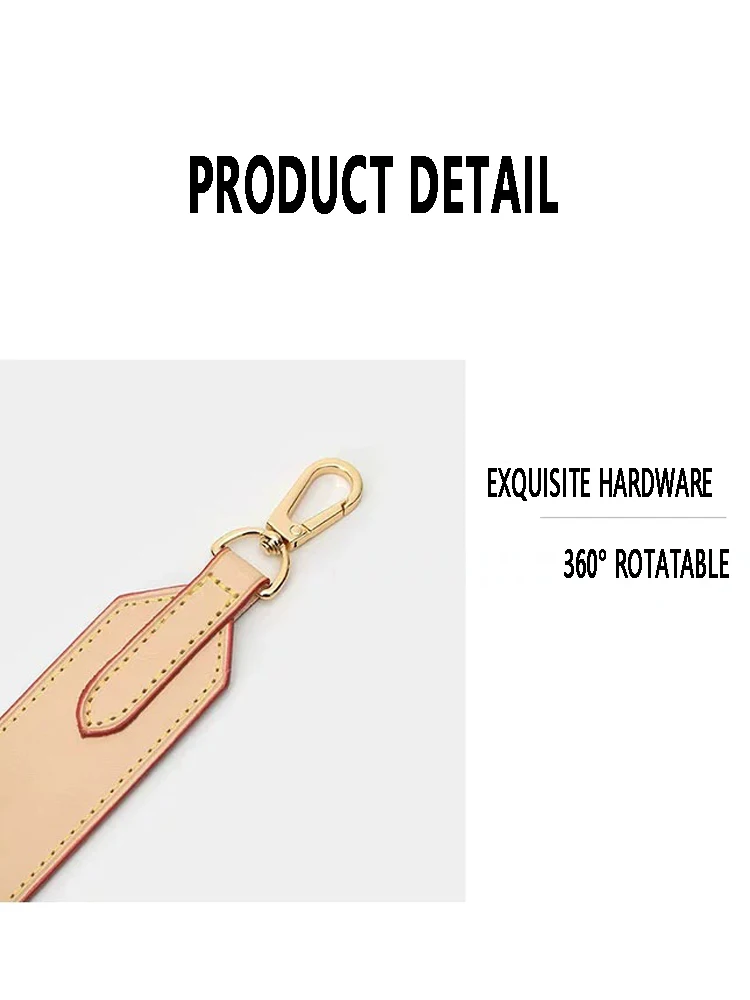 Bag Strap For LV Neverfull Underarm Shorten Straps Handbag Handle Shoulder Belts 100% Geunnie Leather Bag Accessories