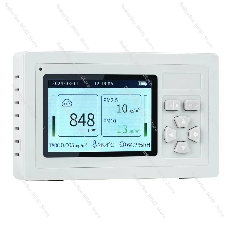 9-in-1 new wireless air quality detector with infrared sensor for CO2, dust, and particle detection