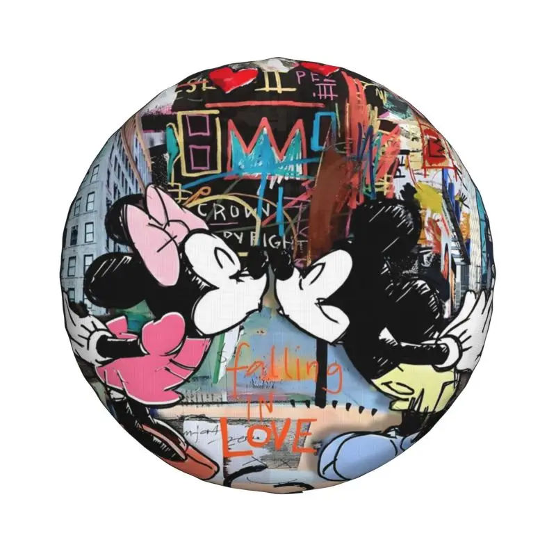 Custom Mickey Mouse Spare Tire Cover for Mitsubishi Pajero 4WD 4x4 SUV Car Wheel Protectors 14