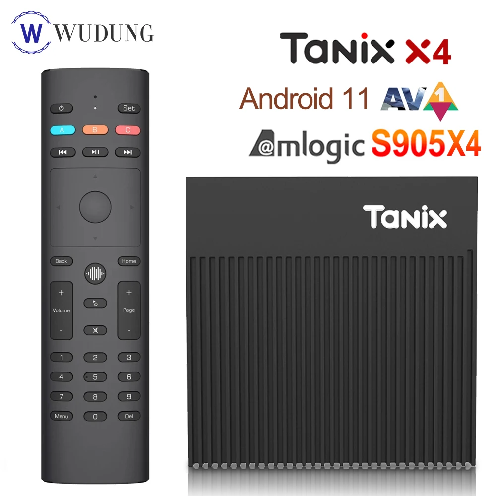 Tanix X4 Android 11.0 Smart TV BOX Amlogic S905X4 AV1 4GB RAM 32GB/64GB ROM 2.4G&5G Dual Wifi Media Player Set Top Box PK X96 X4