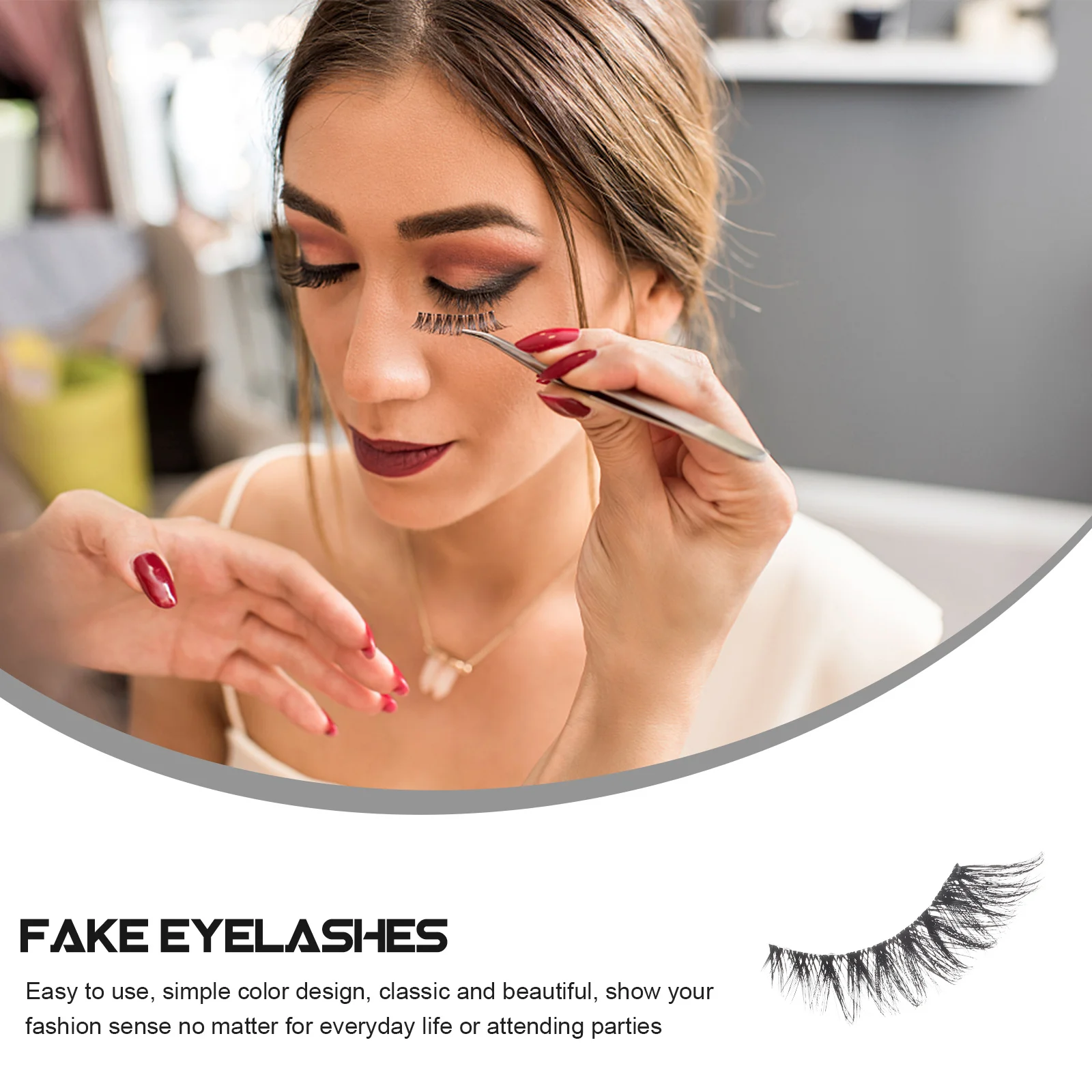 

5Pairs Artificial Eyelashes Natural Soft False Lash Strips Easy Use Comfortable Lightweight Fake Lash Extensions Bulk Lashes