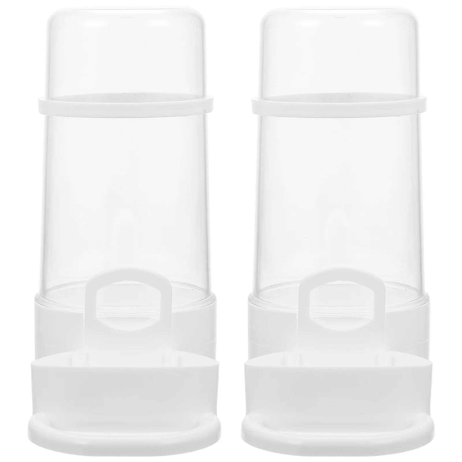 

2Pcs Creative Automatic Bird Waterer Sturdy Detachable Plastic Feeder for Parakeet Cage Easy to Use No Spill Bird Feeding