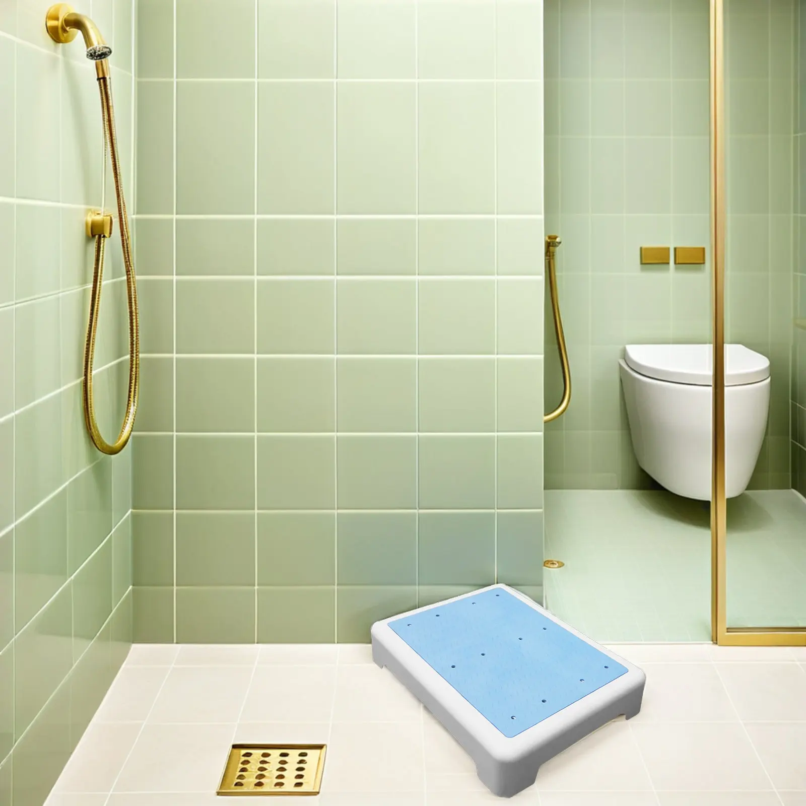 

Bathtub Non Slip Mat Short Step Stool Stable Support Shower Bathroom Non Slip Tub Stool Safe for Elderly Children