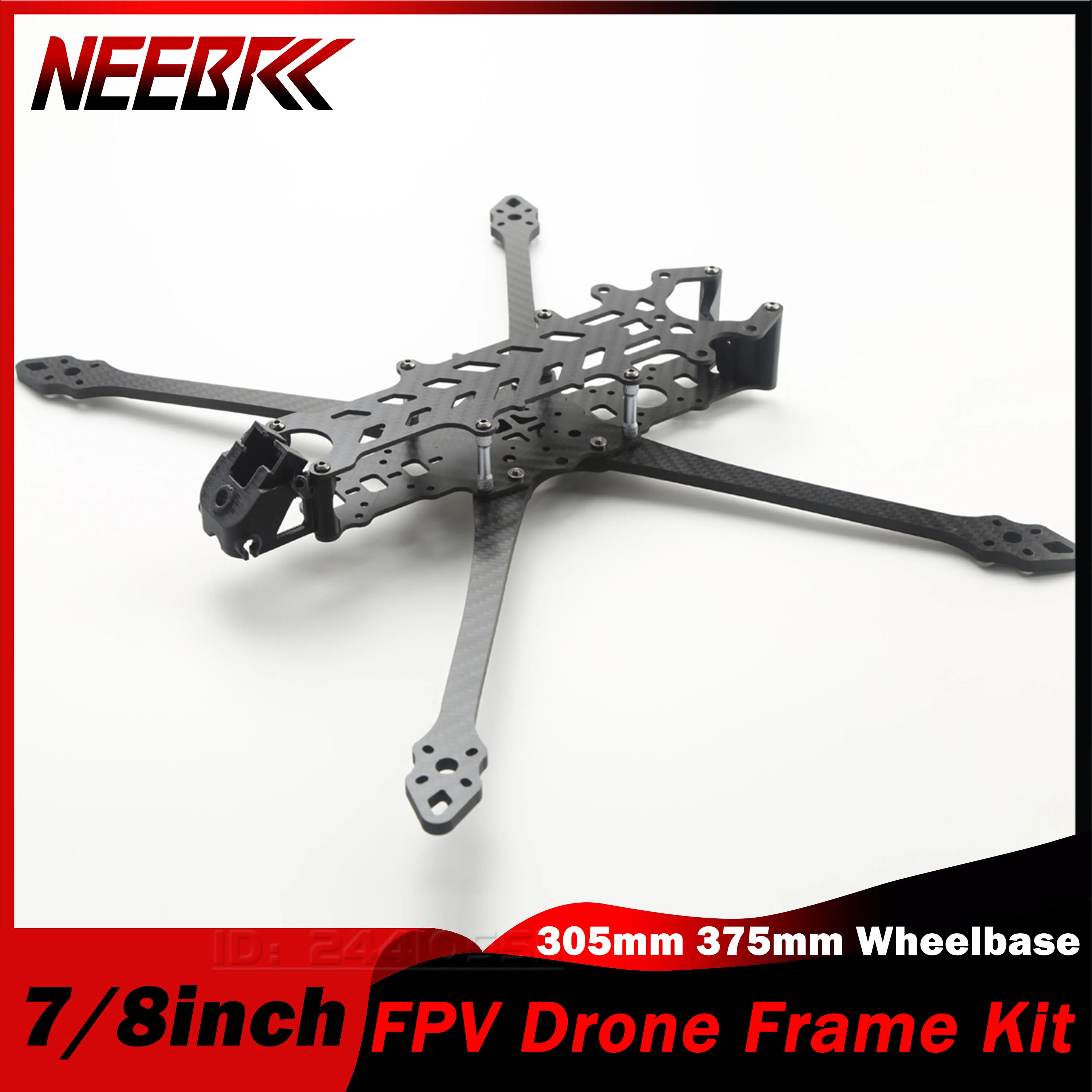 

NEEBRC Poisonous Bees 7/8 inch FPV Frame Kit 305mm 375mm Wheelbase Carbon Fiber 5mm Arm for Freestyle Long Range Drone F4/F7 Toy