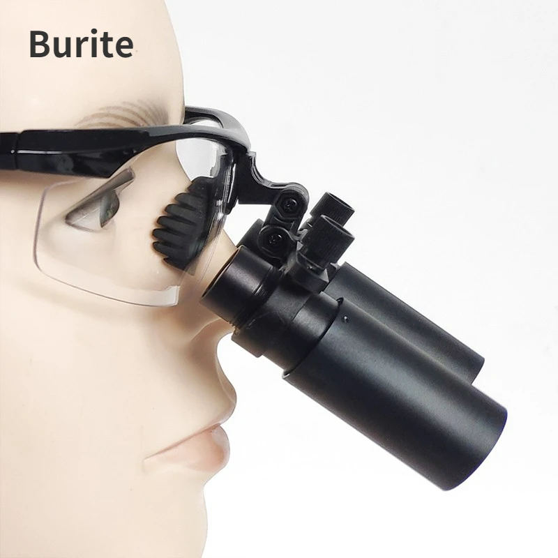 Burite 5.0X Prism Dental Loupes With LED Headlight(USB adaptor without battery) 5X Surgical Loupes