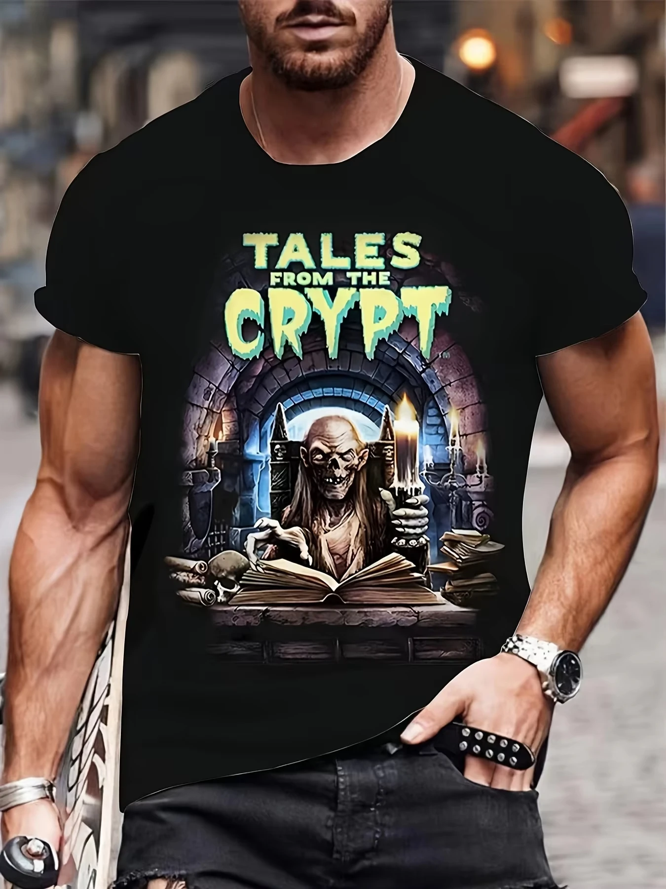 

Men's 3D Sports and Outdoor Activities Short Sleeved T-shirt Autumn New Fashion Casual Street Round Neck Clothing