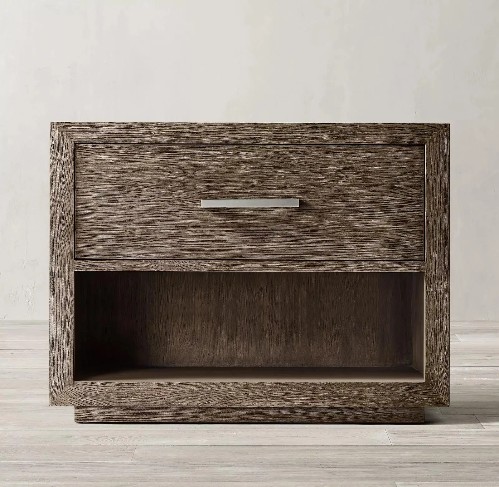 

Ретро-мебель: итальянская прикроватная тумбочка из массива дерева, оригинальная американская модель RH, с одним углом, в ограниченном количестве.