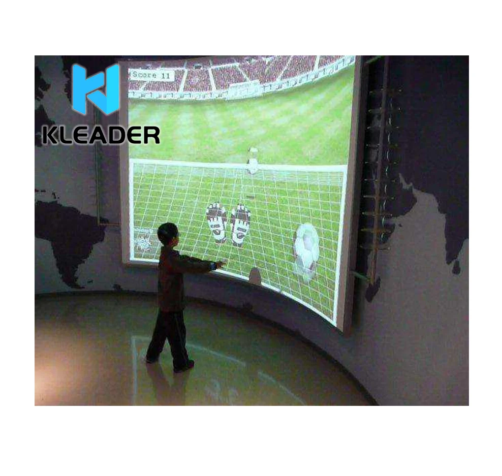 Big screen interactive football game Somatosensory football Kinect Interactive Soccer Simulator Visual Sports System for kids