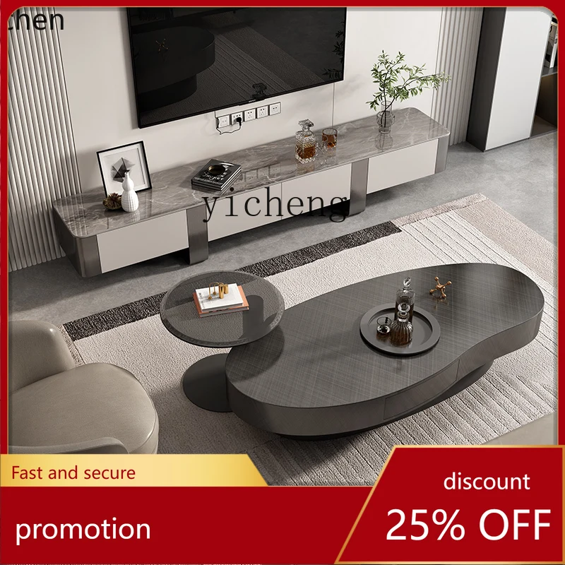 

YFY Размер журнального столика из нержавеющей стали, комбинация ТВ-шкафа, современный простой дом, маленькая квартира