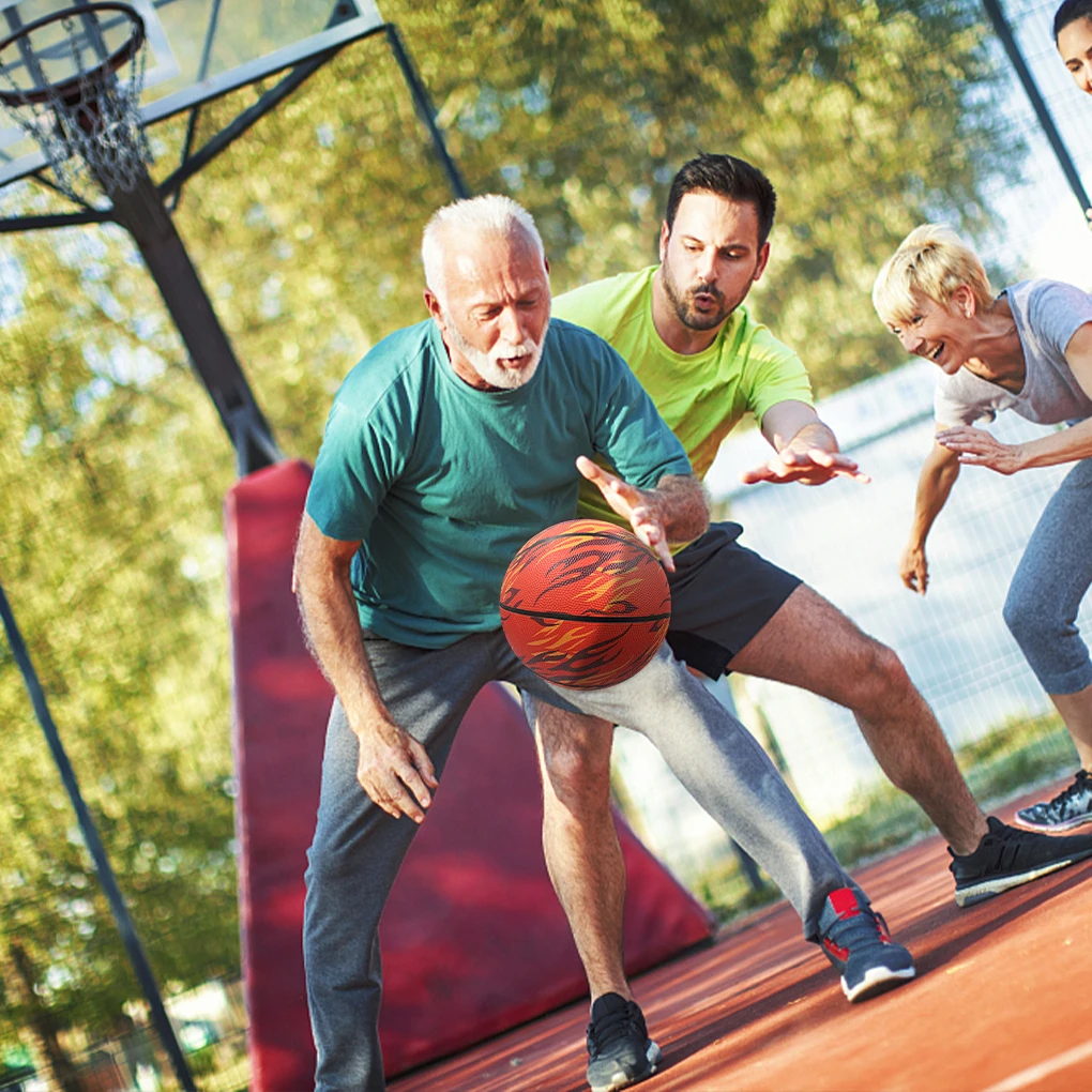 Durable Kids Basketball For Training And Match Eco-friendly Ingredients Elastic Training Basketball Red- size 7